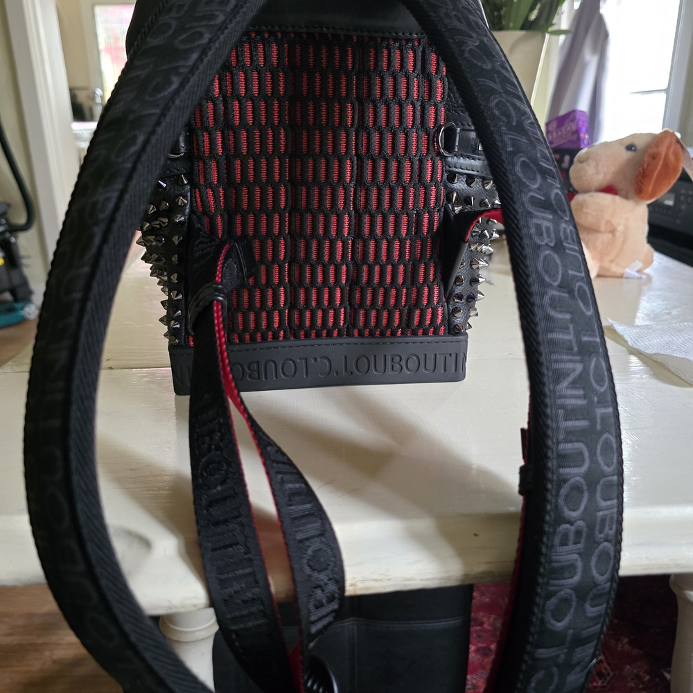 Christian Louboutin Explorafunk Spiked Black Backpack - Picture 4 of 8